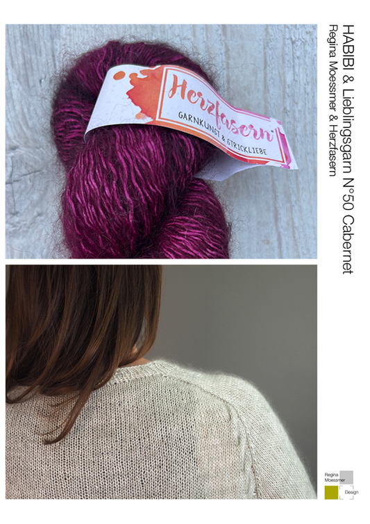 STRICK KIT: HABIBI pdf & Lieblingsgarn N°50 Fb. Cabernet
