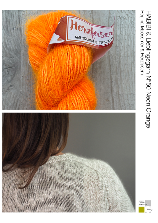 KNITTING KIT:  HABIBI pdf & Lieblingsgarn N°50 col. Neon Orange