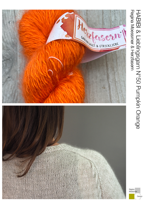 KNITTING KIT:  HABIBI pdf  & Lieblingsgarn N°50 col. Pumpkin Orange