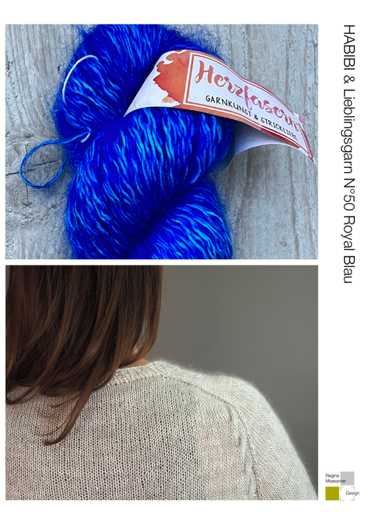 KNITTING KIT:  HABIBI pdf  & Lieblingsgarn N°50 col. Royal Blau