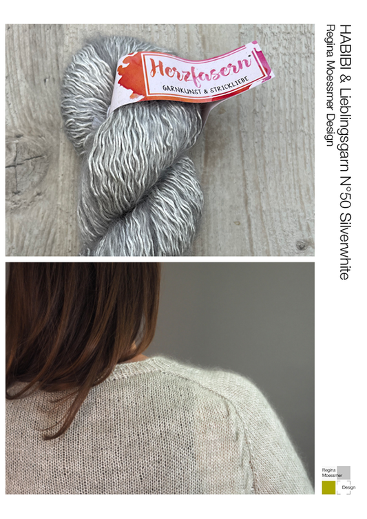 KNITTING KIT:  HABIBI pdf  & Lieblingsgarn N°50 col. Silverwhite